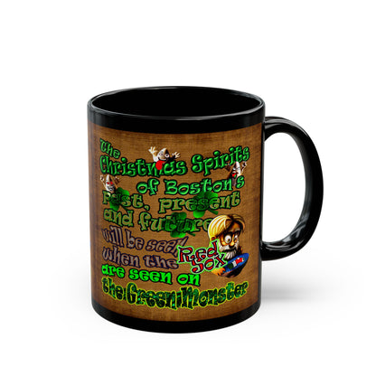 christmas spirits of boston - Black Mug (brown papyrus)