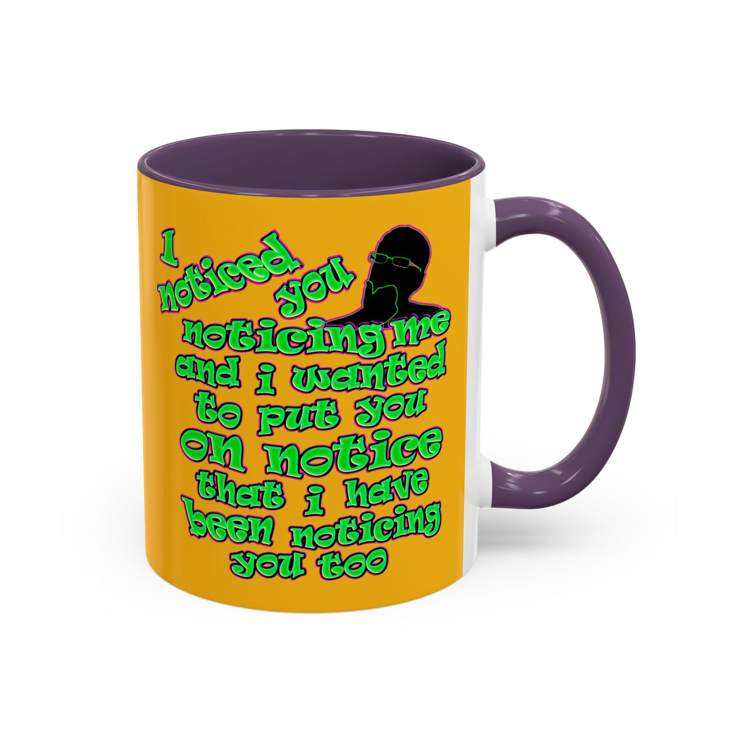 noticed you noticing - Accent Mug (yellow)