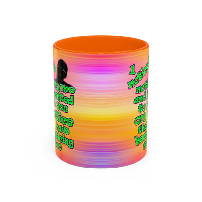 noticed you noticing - Accent Mug (color blur)