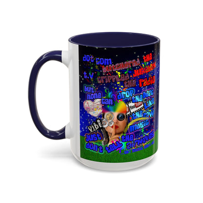 drop the beat - Accent Mug ('snoops' background)