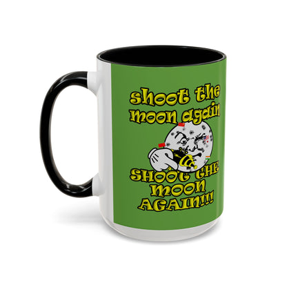 shoot the moon again - Accent Mug (green)