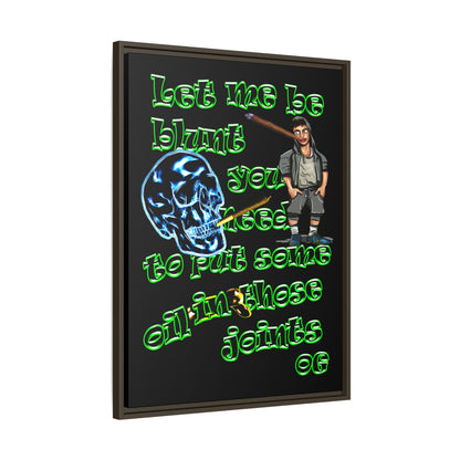 og - framed canvas art (black)