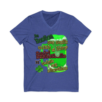 celtics logo - Unisex Jersey Short Sleeve V-Neck Tee