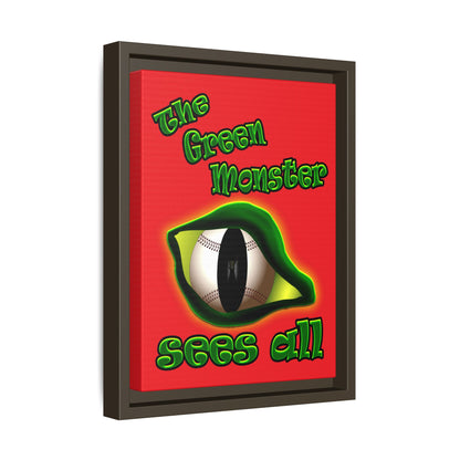 green monster - framed canvas art (red)