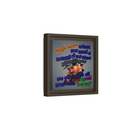 high noon - framed canvas art (grey-light grey)