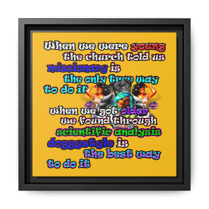 doggystyle - framed canvas art (yellow)