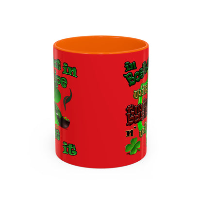 celtics logo - Accent Mug (red)