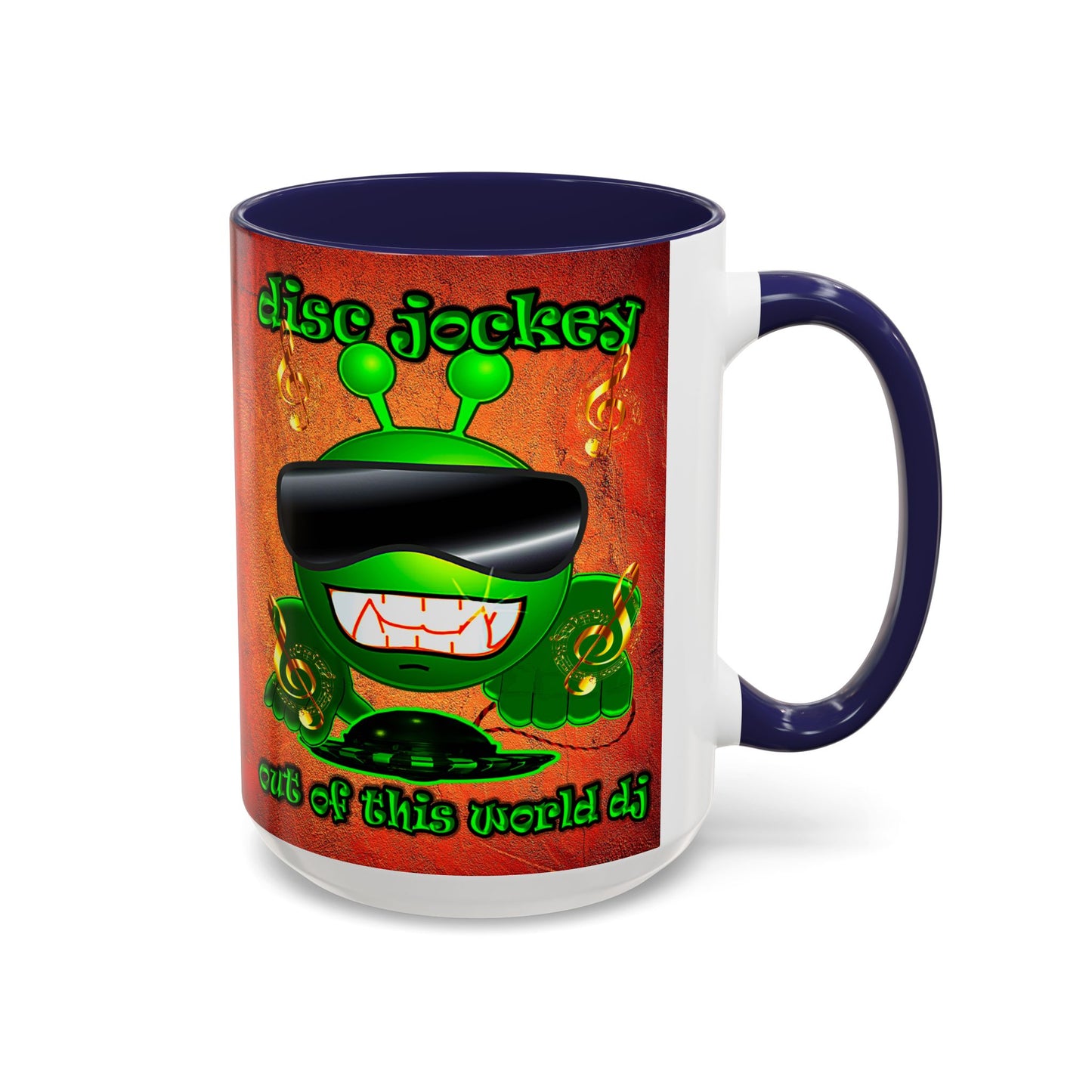 disc jockey - Accent Mug (burnt orange)