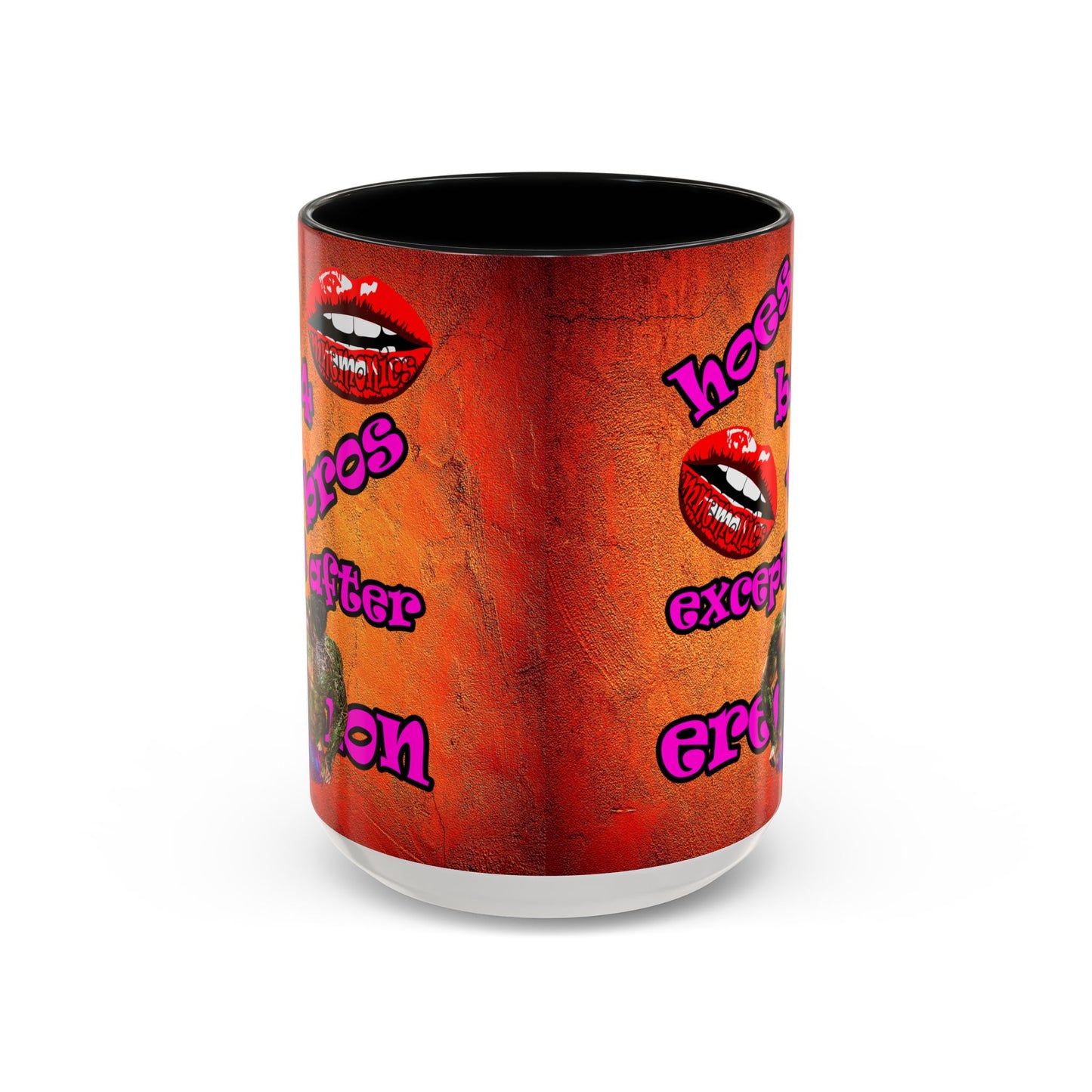 hoes b4 bros - Accent Mug (burnt orange)