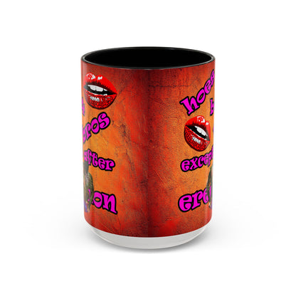 hoes b4 bros - Accent Mug (burnt orange)