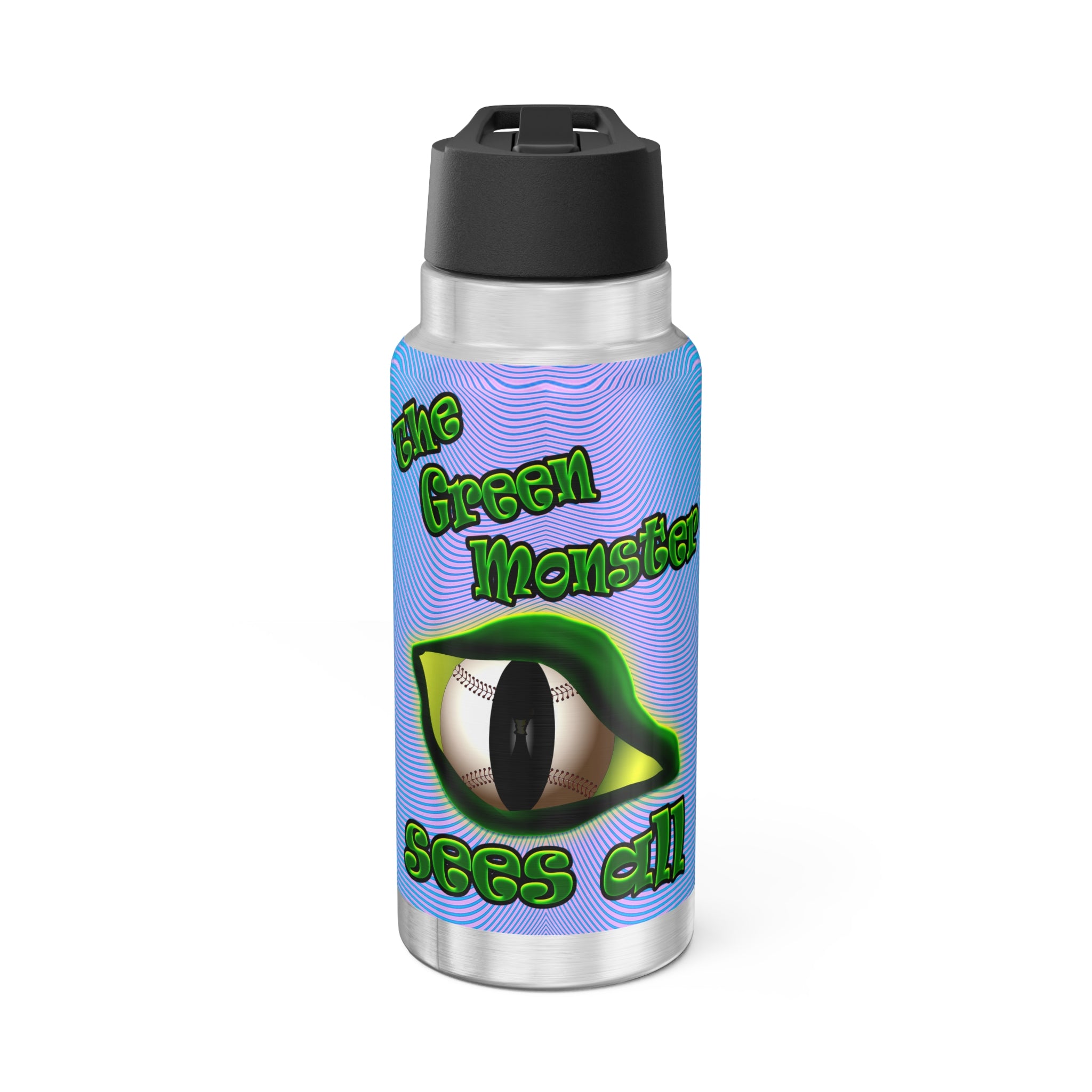 green monster - Gator Tumbler, 32oz  (light blue-purple wave)