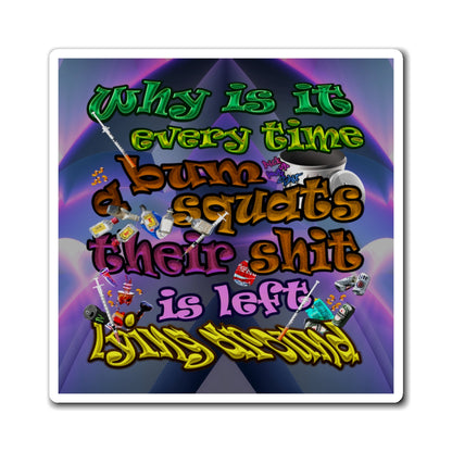 the bum's shit - Magnets - (grey-pink wave)
