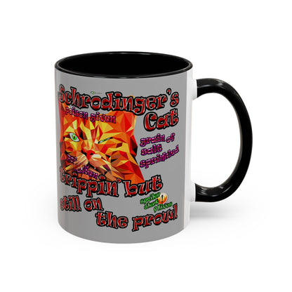 schrodinger's cat - Accent Mug (light grey)