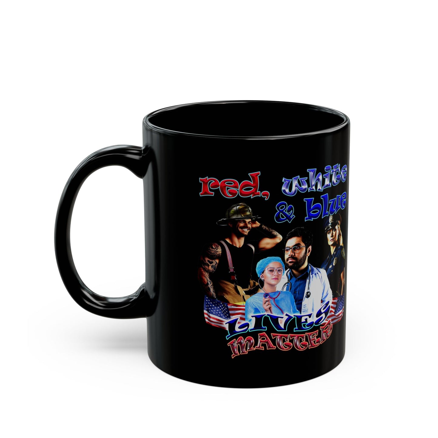 rw&b lives matter - Black Mug (black)