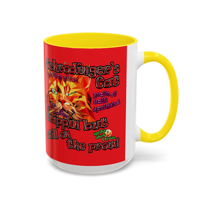 schrodinger's cat - Accent Mug (red)