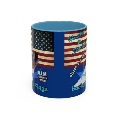 shoot for the stars - Accent Mug (dark blue)