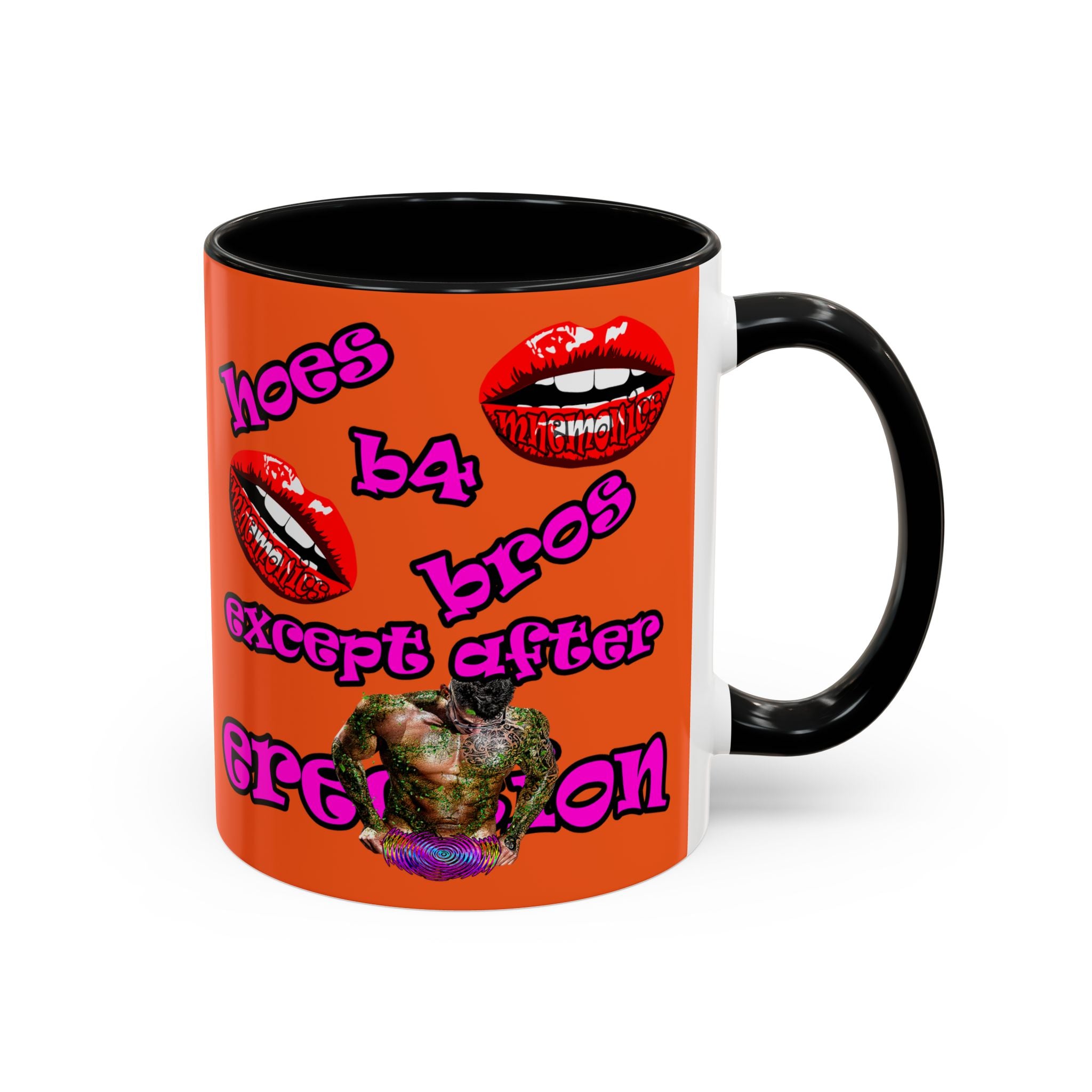 hoes b4 bros - Accent Mug (orange)