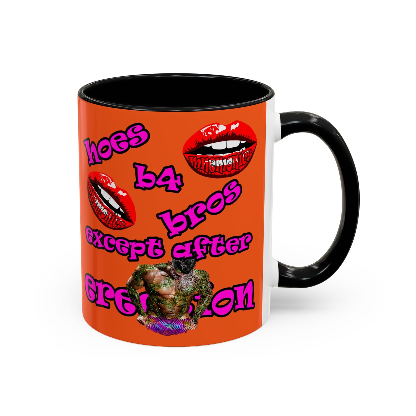 hoes b4 bros - Accent Mug (orange)