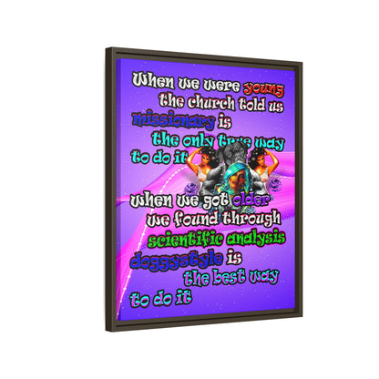 doggystyle - framed canvas art (purple-pink wave)