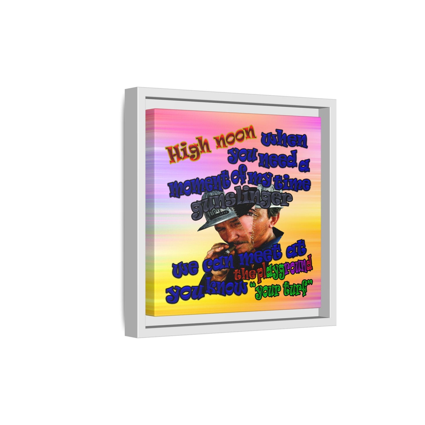 high noon - framed canvas art (color blur)