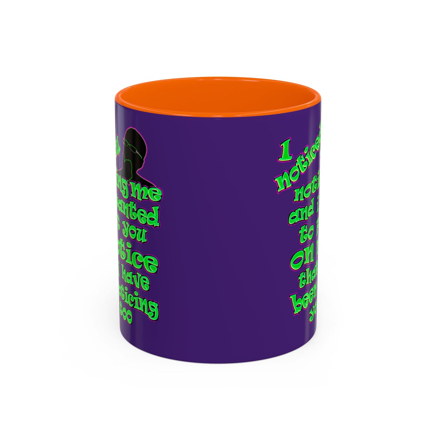 noticed you noticing - Accent Mug (purple)