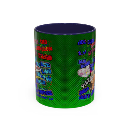 drop the beat - Accent Mug (logo green)