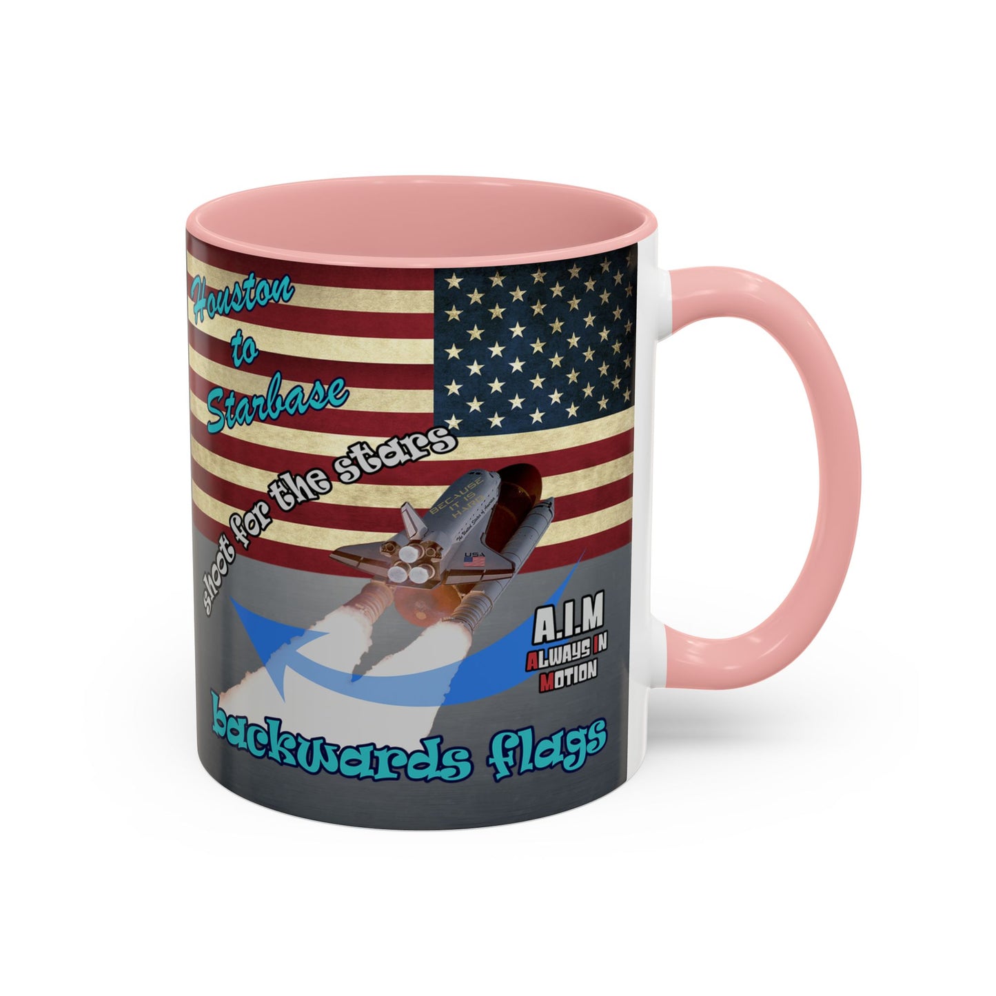 shoot for the stars - Accent Mug (grey-light grey)