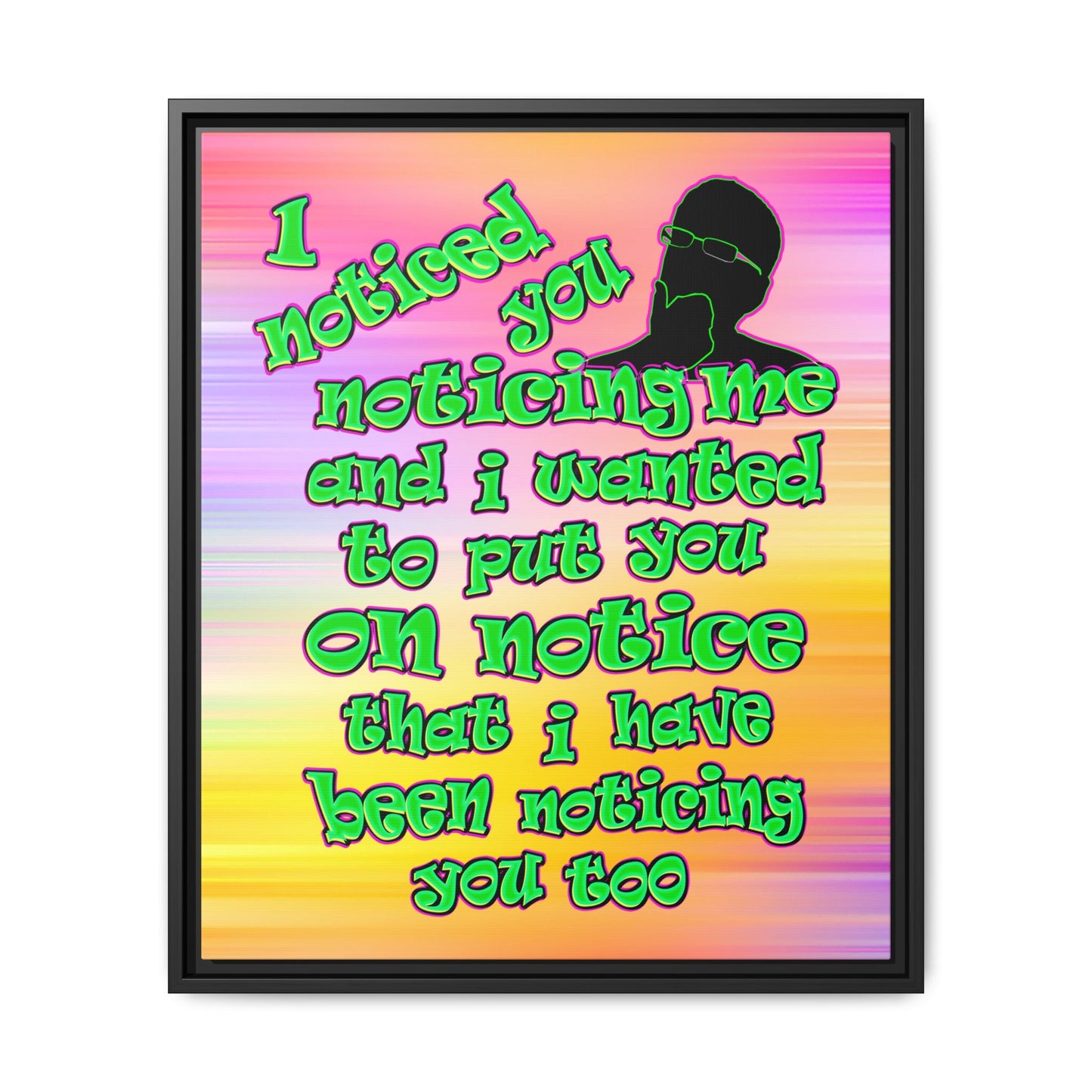 noticed you noticing - framed canvas art (color blur)