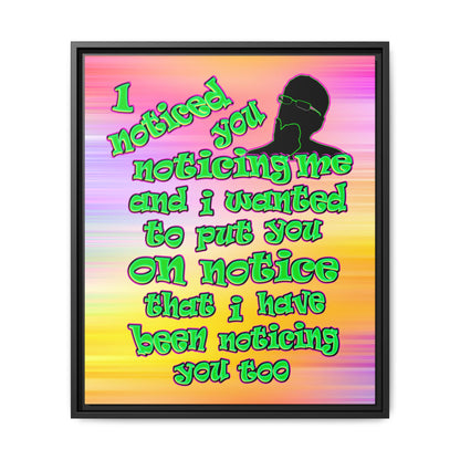 noticed you noticing - framed canvas art (color blur)