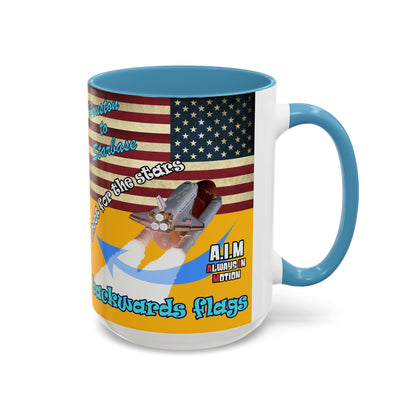 shoot for the stars - Accent Mug (yellow)
