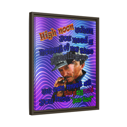 high noon - framed canvas art (purple wave)