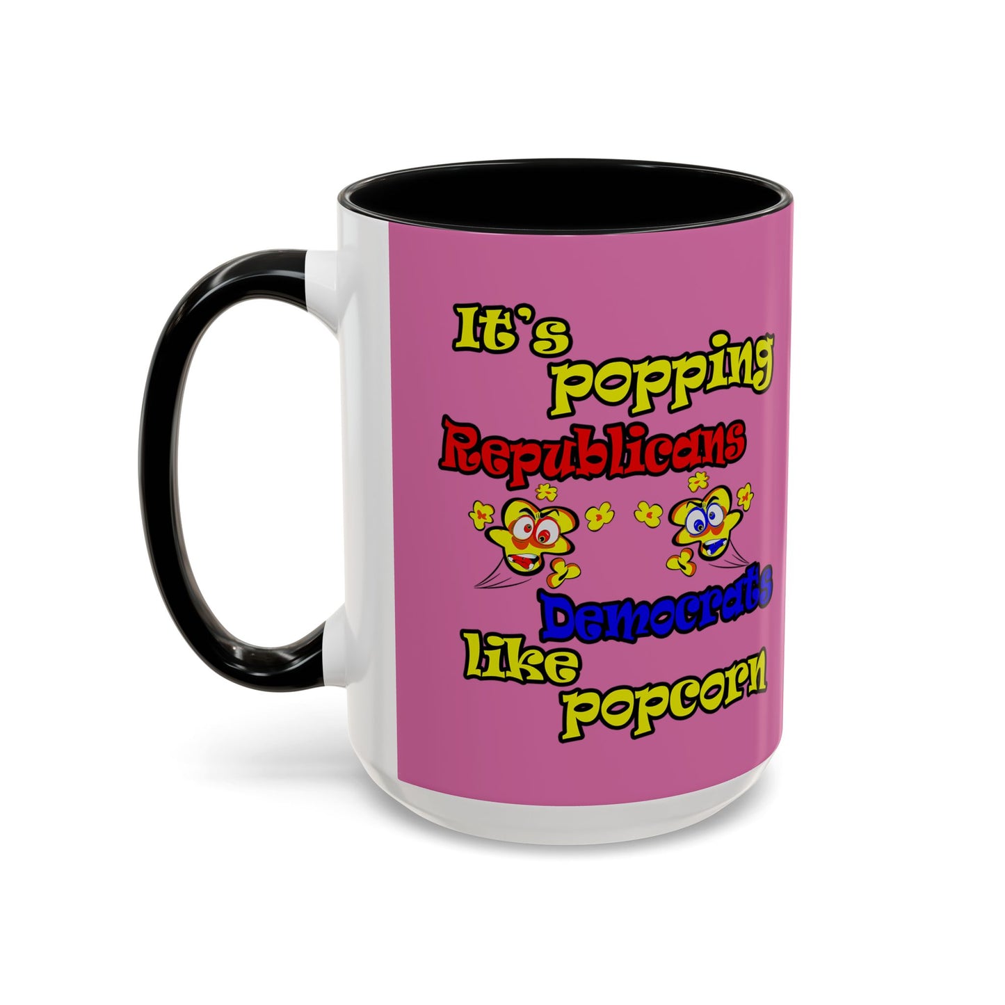 popping like popcorn - Accent Mug (light pink)