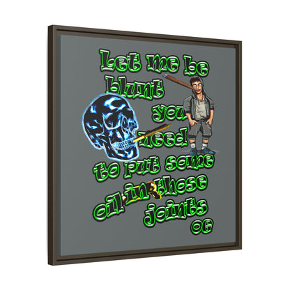 og - framed canvas art (dark grey)