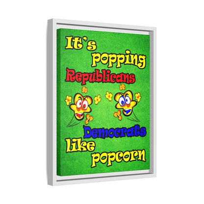 popping like popcorn - framed canvas art (green turf)