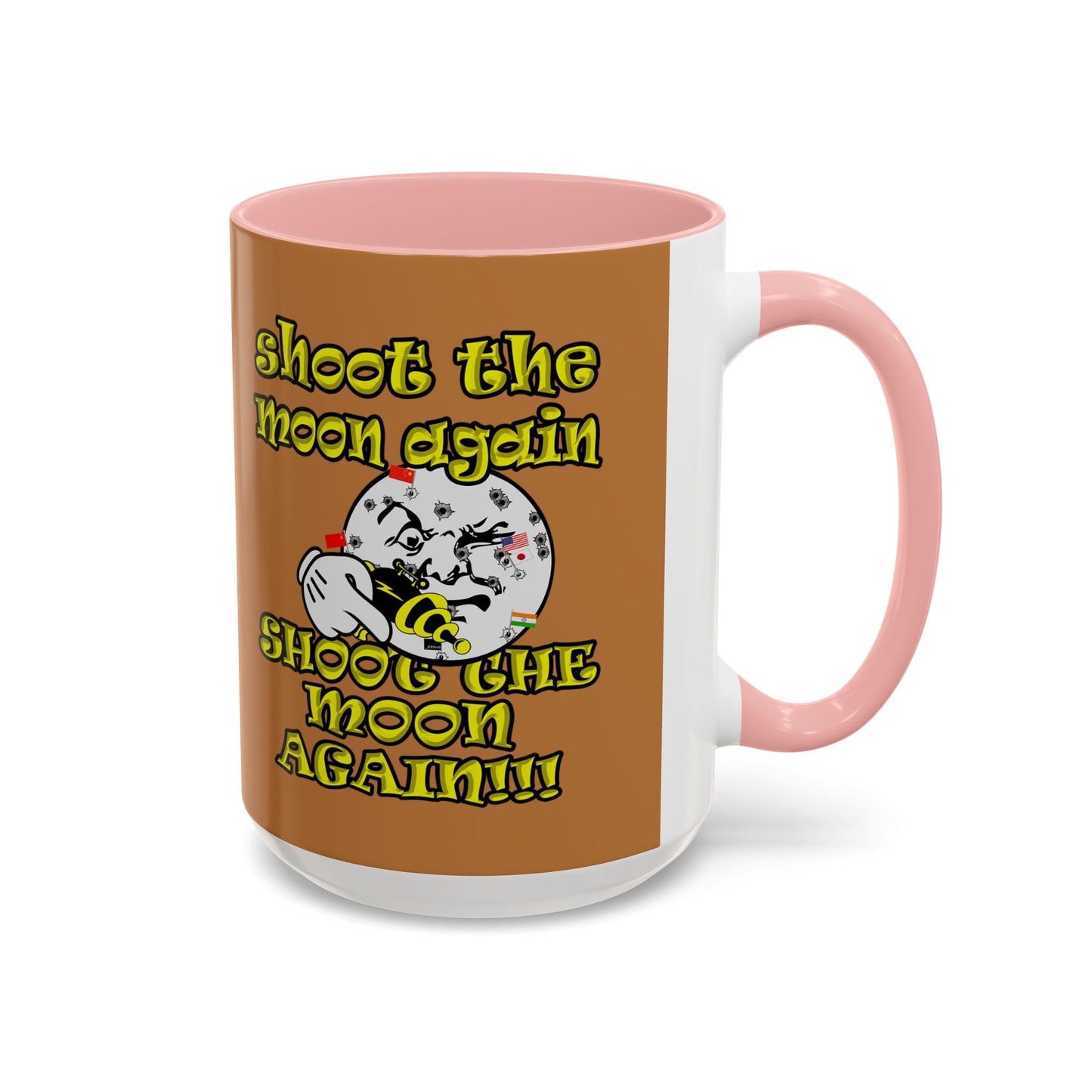 shoot the moon again - Accent Mug (light brown)