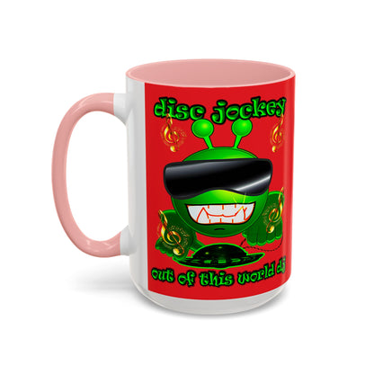 disc jockey - Accent Mug (red)
