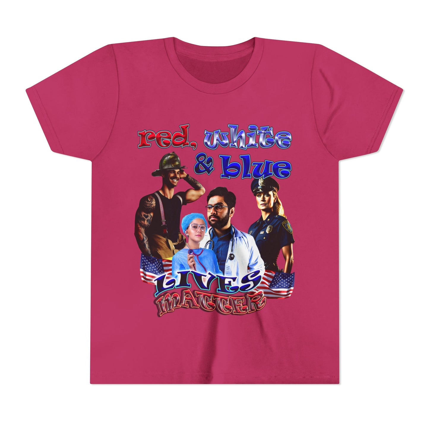 rw&b lives matter - Youth Short Sleeve Tee
