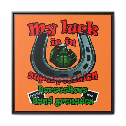 my luck - framed canvas art (crusta)