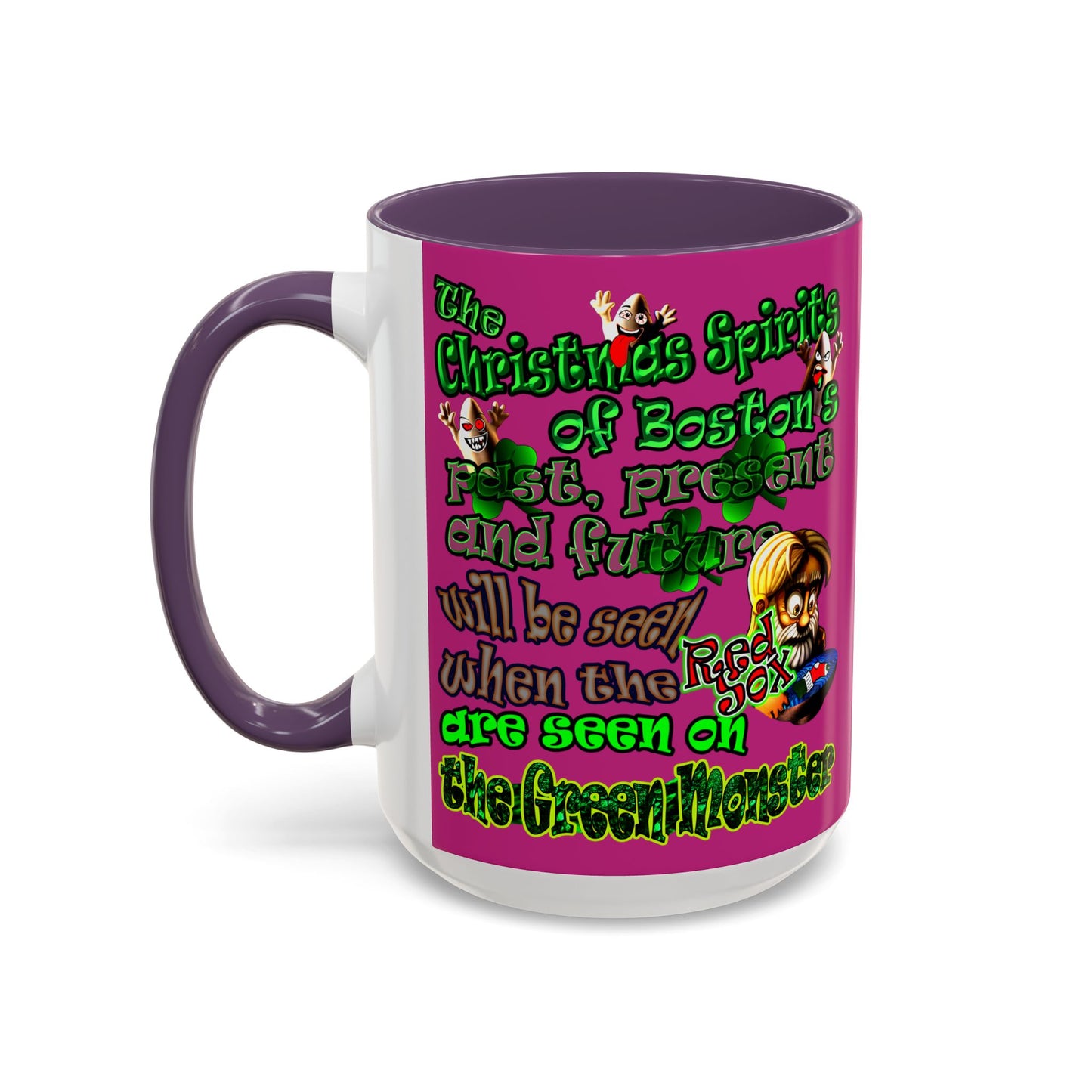 christmas spirits of boston - Accent Mug (pink)