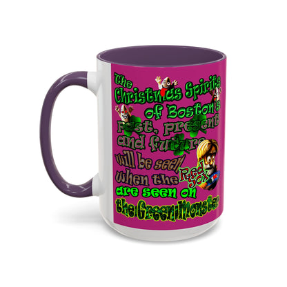christmas spirits of boston - Accent Mug (pink)