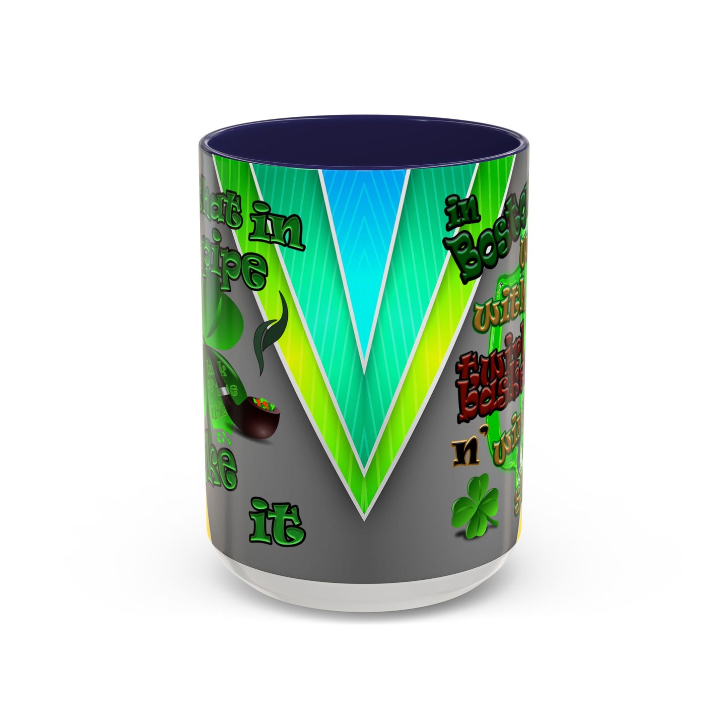 celtics logo - Accent Mug (rainbow split)