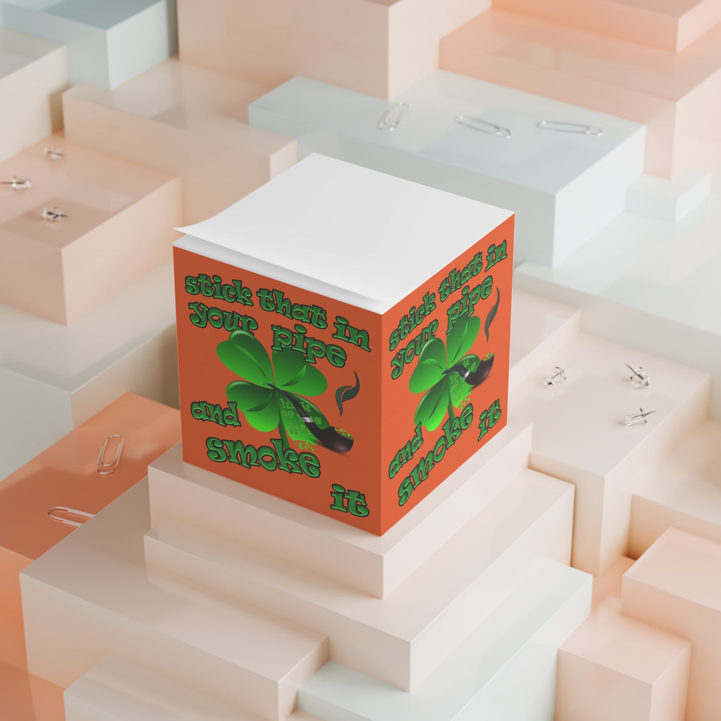 stick that in your pipe and smoke it - note cube (orange)