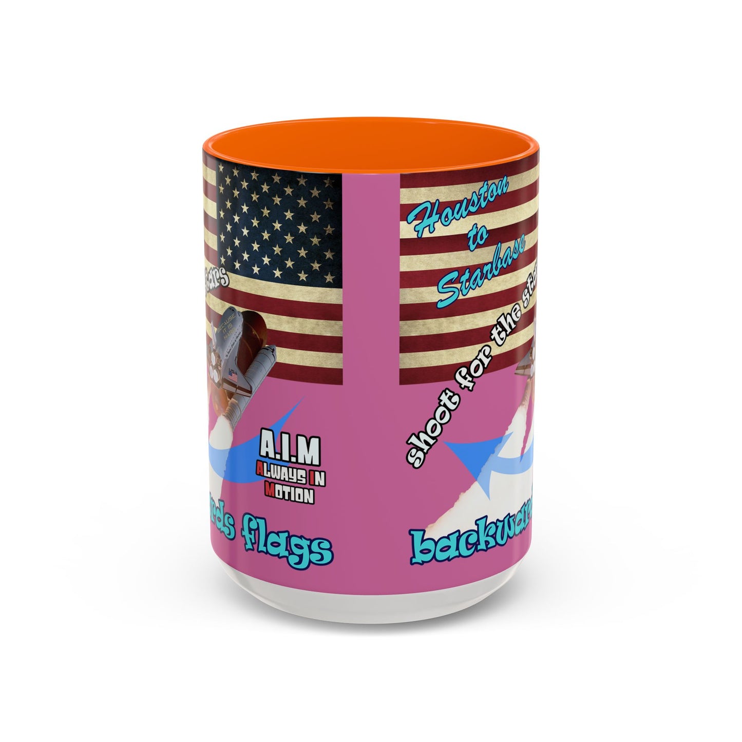 shoot for the stars - Accent Mug (light pink)