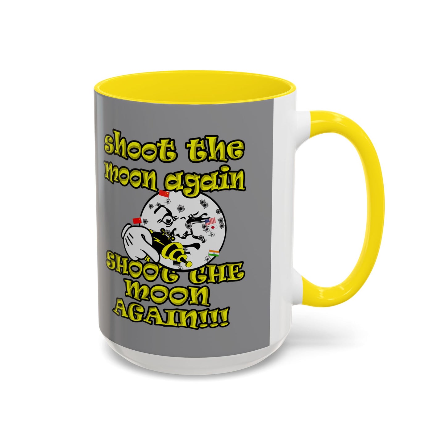 shoot the moon again - Accent Mug (grey)