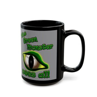 green monster - Black Mug (grey)