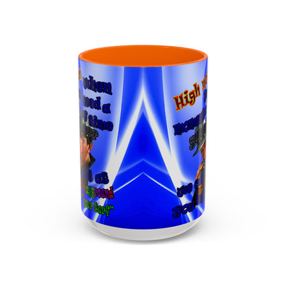 high noon - Accent Mug (blue-white wave)