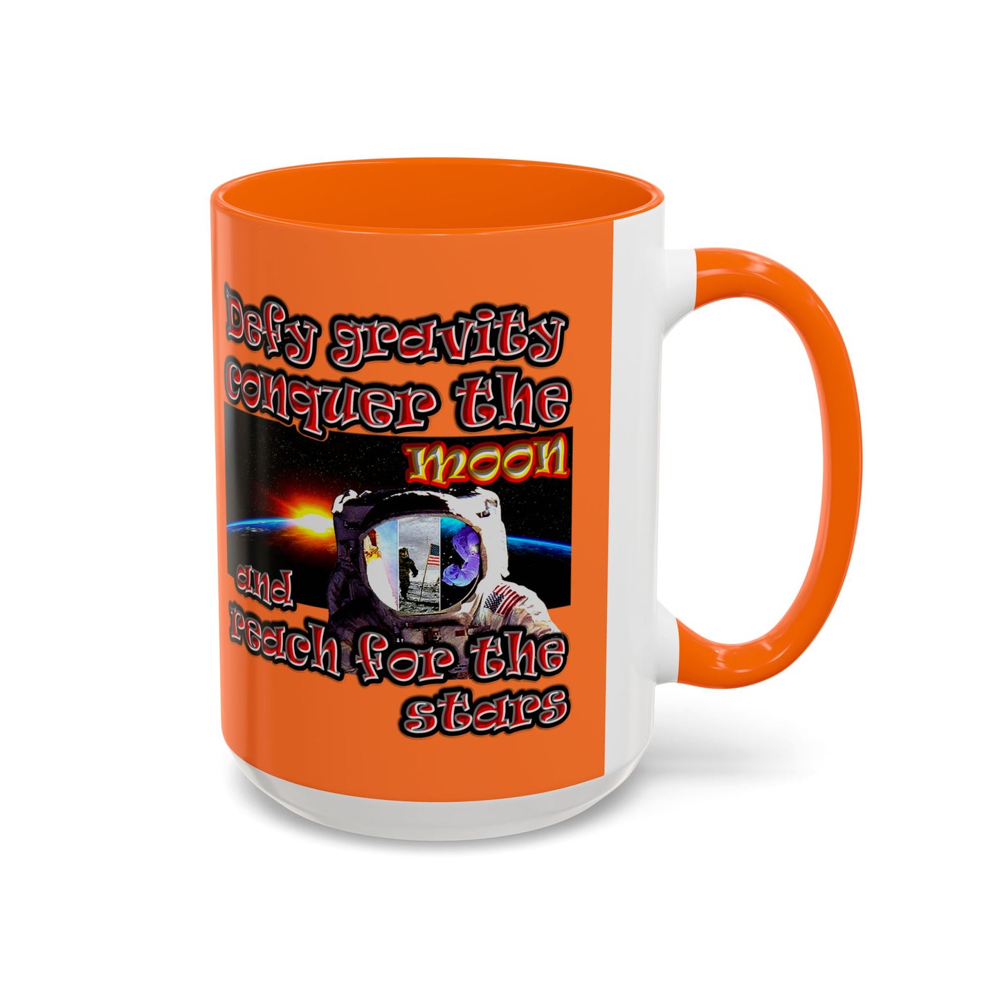 defy conquer reach - Accent Mug (crusta)