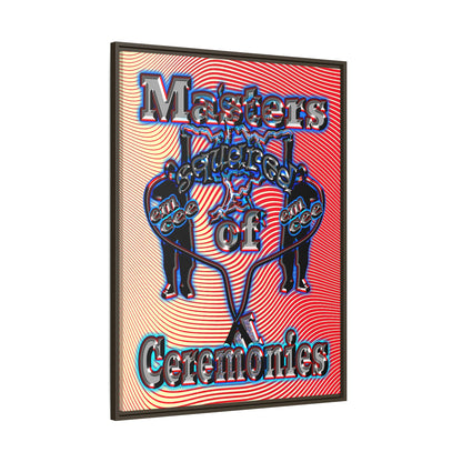 em cee squared - framed canvas art (yellow-orange wave)