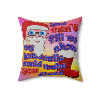 santa's shoes - Spun Polyester Square Pillow - (color blur)
