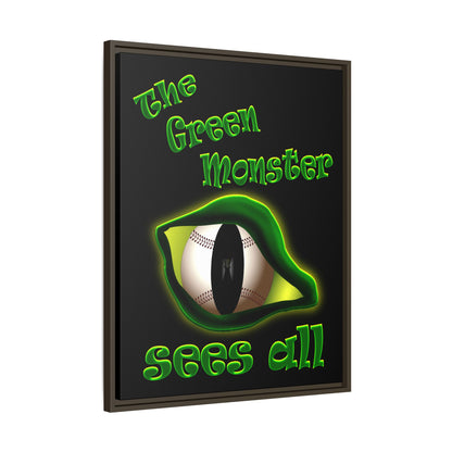 green monster - framed canvas art (black)